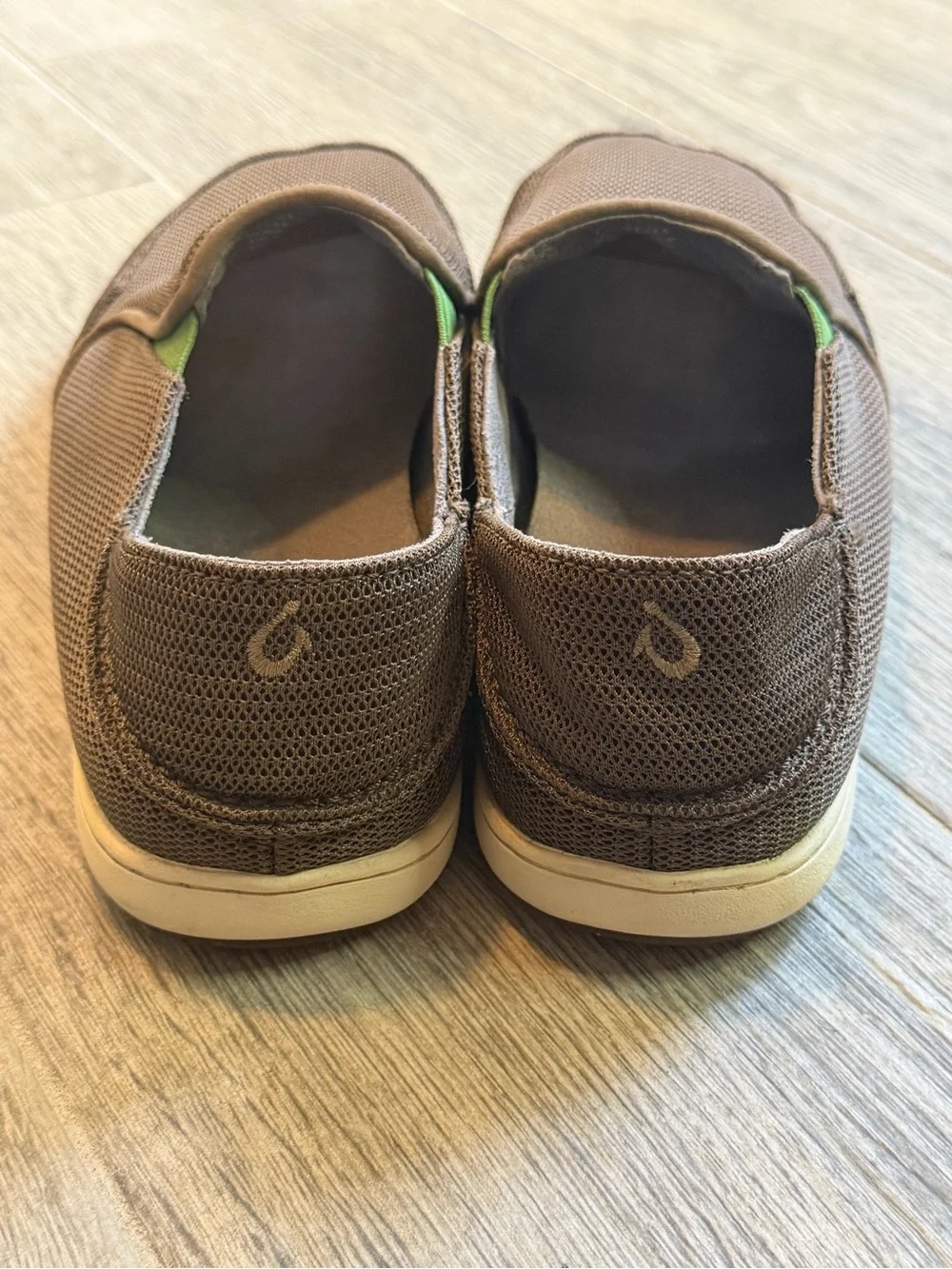 Men's Olukai Nohea Mesh Mustang Brown Slip-on Loafer Shoes Men's 8
